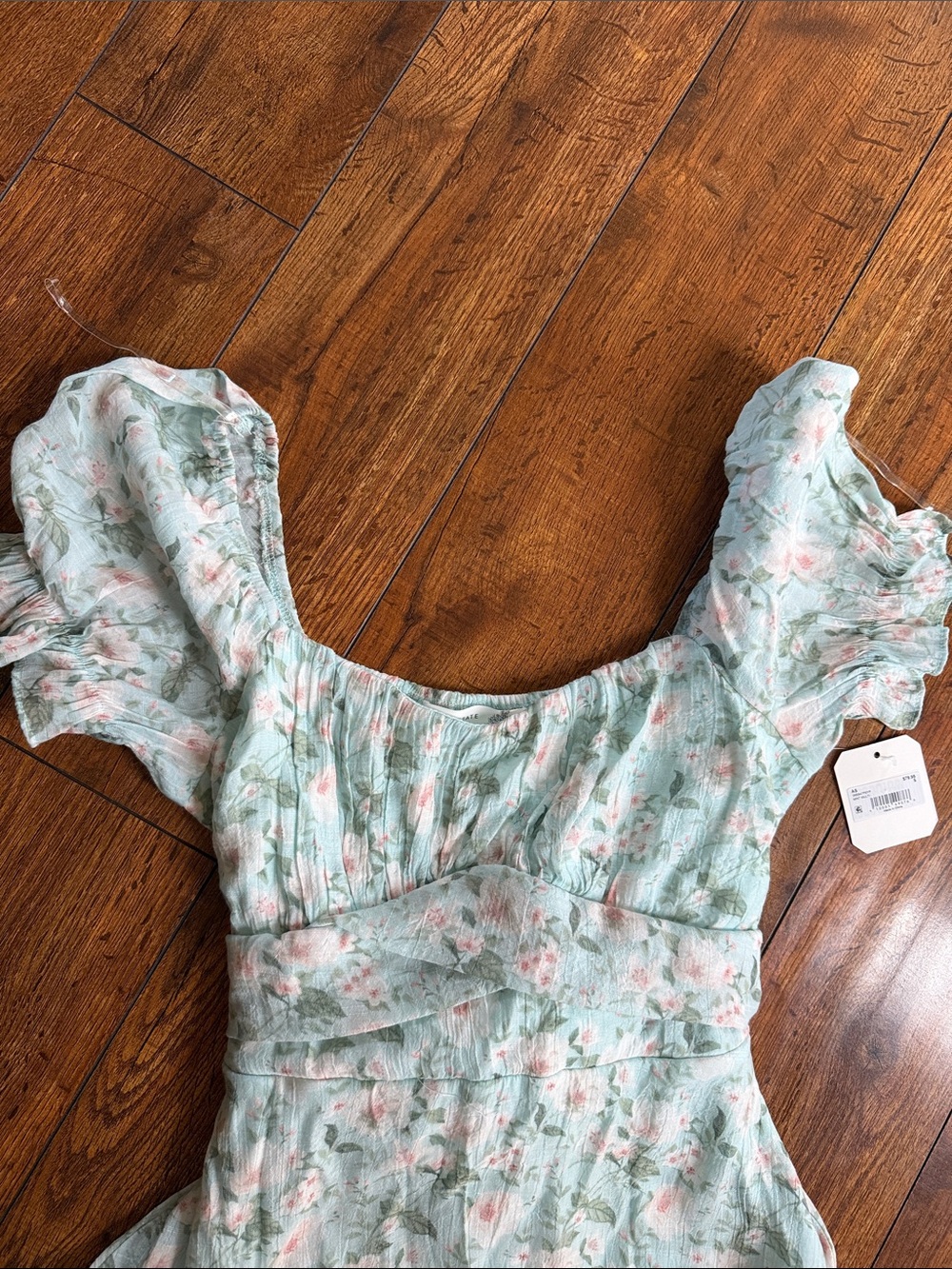 Altar'd State Mint Floral High-Low Maxi Dress - Picture 2 of 5